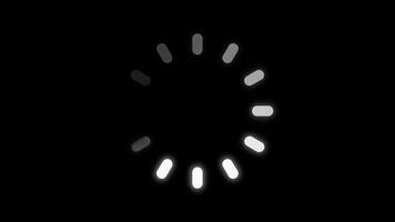 pulcro cargando animación para moderno aplicaciones y sitios web, demostración Progreso con elegante minimalista diseño en oscuro fondo, Perfecto para tecnología y software proyectos video