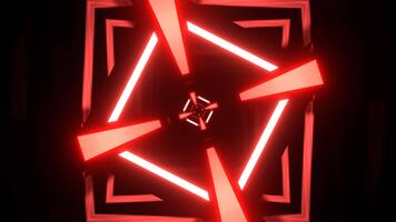 rosso futuristico tunnel con lampeggiante neon modulo sfondo vj ciclo continuo nel 4k video