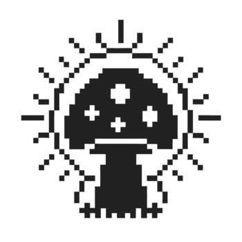 retro píxel seta icono con brillante contorno minimalista negro y blanco 8 poco juego de azar símbolo, nostálgico digital fantasía gráfico diseño vector