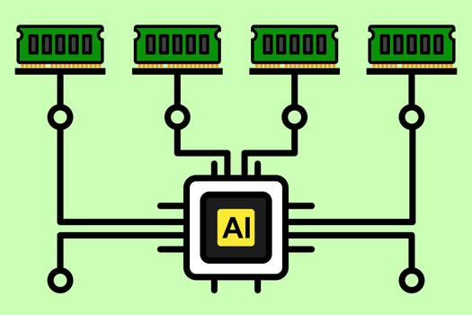 ai tecnología utilizando grande RAM capacidad para datos Procesando vector