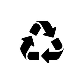 Minimalist Flat Design Triangle Recycle Arrow Symbol Icon Graphic Element vector