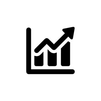 sencillo línea estilo creciente grafico gráfico negocio actuación Estadísticas icono vector
