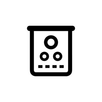 minimalista contorno presentación gráfico con circulo símbolo diseño icono vector