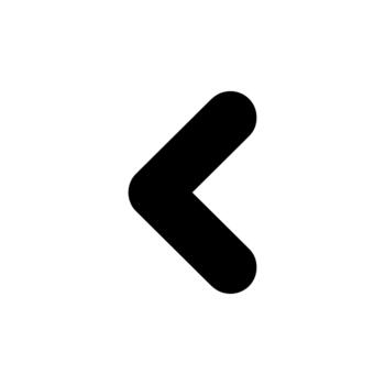 sencillo sólido izquierda flecha dirección navegación indicador gráfico elemento vector