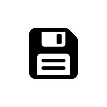 sencillo línea flexible disco almacenamiento minimalista aislado forma glifo icono vector