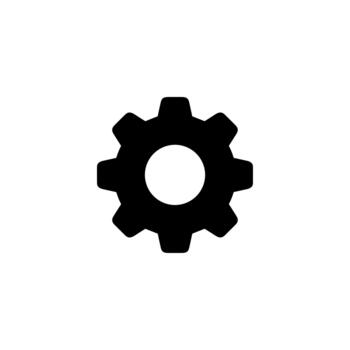 sencillo línea estilo rueda dentada engranaje mecanismo y Ingenieria configuración icono vector