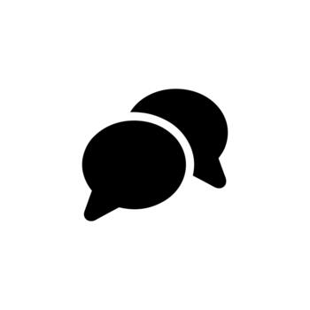 sencillo sólido estilo superposición habla burbuja comunicación icono forma elemento vector