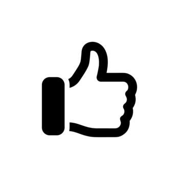 sencillo línea Arte pulgares arriba gesto aprobación icono diseño elemento vector