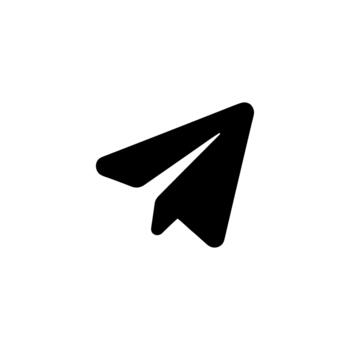 Simple Minimalist Paper Airplane Icon for Messaging or Communication Platform vector