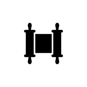 Minimalist Simple Scroll Document Old Style Paper Icon Design Element vector