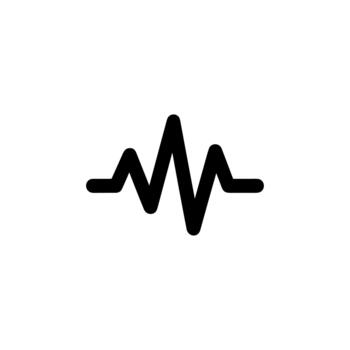 Simple Line Pulse Wave Graphic Icon Design Element Illustration vector