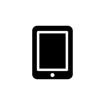 sencillo plano estilo tableta electrónico dispositivo artilugio icono para solicitud ui vector