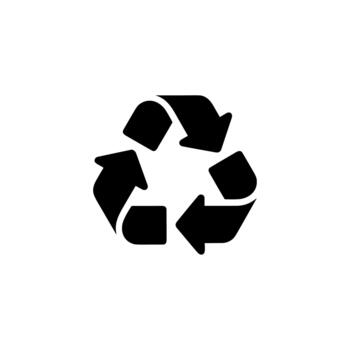 Simple Flat Isolated Recycle Symbol Arrows Rotation Process Icon vector