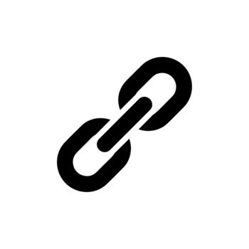 sencillo negrita cadena conexión elemento enlace icono forma gráfico vector