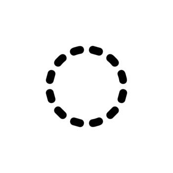 Simple Dotted Line Circle Shape Border Design Element Icon vector