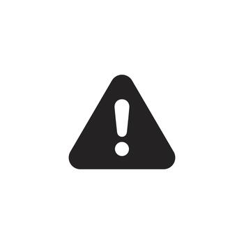 sencillo plano estilo exclamación marca triángulo símbolo gráfico elemento vector