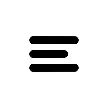 Minimalist Simple Hamburger Menu Navigation Bar Icon Design vector