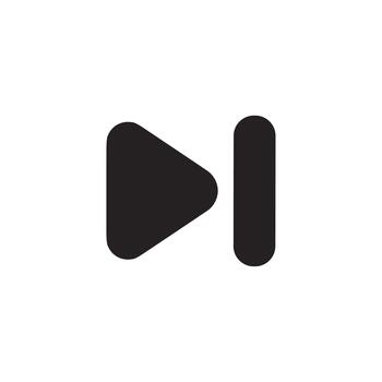 minimalista sencillo negro siguiente pista medios de comunicación jugador interfaz icono vector