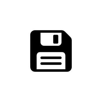 Simple Flat Design Floppy Disk Icon for Save File Concept vector