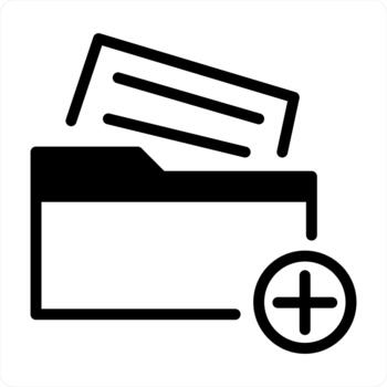 Create Folder icon concept in duel black color vector