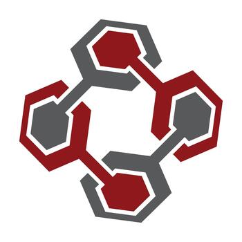 Abstract connection technology logo design template 2 vector