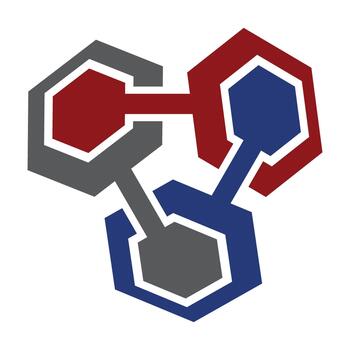 Abstract connection technology logo design template 3 vector