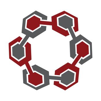 Abstract connection technology logo design template 1 vector