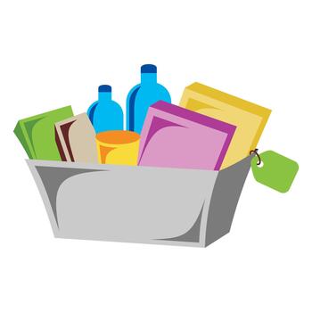 different kinds of empty plastic bottles isolated on white vector