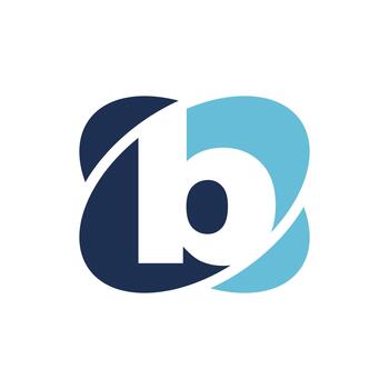 B bubble logo initial template vector