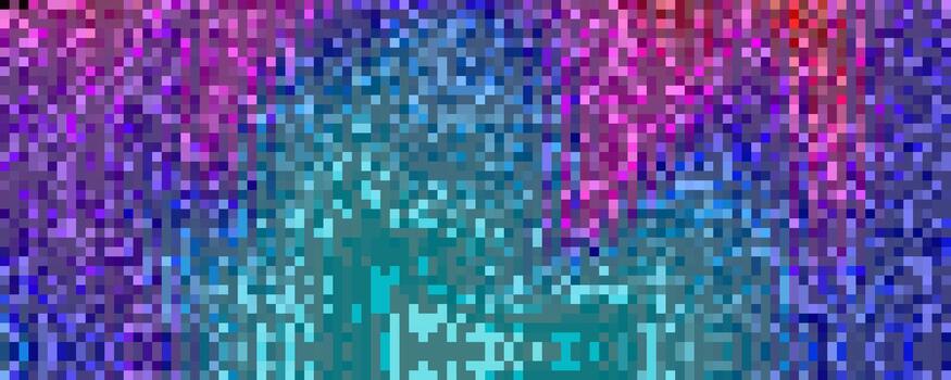 Vibrant abstract pixelated background. Colorful geometric texture with glitter effect. Modern digital art concept. Futuristic tech or retro 8-bit game design banner vector