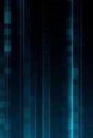 resumen digital monitor demostración brillante líneas y pixelado cuadrícula en un oscuro ambiente creando un futurista y tecnológico estado animico video