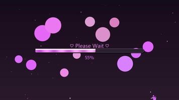 framsteg läser in design element för digital projekt och webb design med lila cirklar och en läser in bar som visar åttio procent komplettering video