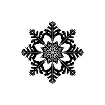 un sorprendentes resumen geométrico copo de nieve Arte con intrincado simétrico patrones y cepillo carrera texturas vector