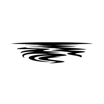 A stylized abstract wave or ripple pattern with sharp flowing lines and curves creating a dynamic sense of movement vector