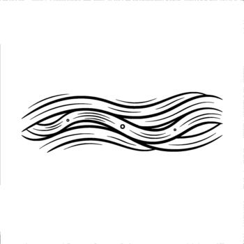 An abstract illustration depicting a flowing waveform pattern with subtle circular elements isolated vector