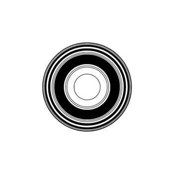 Abstract concentric circle with bold rings and a clean simple light grey background vector