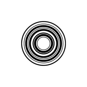 A minimalist featuring concentric circles creating a mesmerizing hypnotic target pattern vector