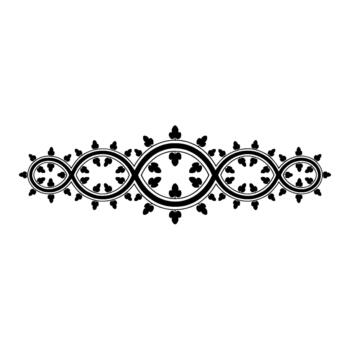 elegante gótico arquitectónico decorativo frontera elemento presentando intrincado cuatrifolio motivos dentro continuo entretejido bucles aislado vector