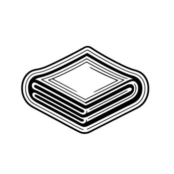 Stylized geometric abstract illustration of a folded document or book with layered lines and a background vector