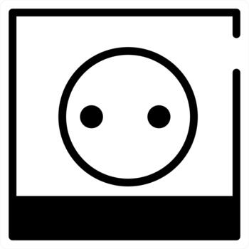 enchufe y enchufar icono concepto en duelo negro color vector