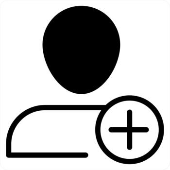 Add User icon concept in duel black color vector