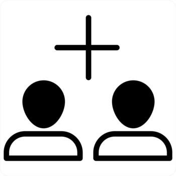 Add Users icon concept in duel black color vector