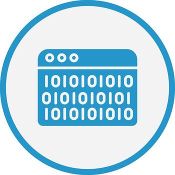 binario código basado en web diseño elemento icono vector