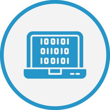 Binary Code App Focused Design Graphic vector