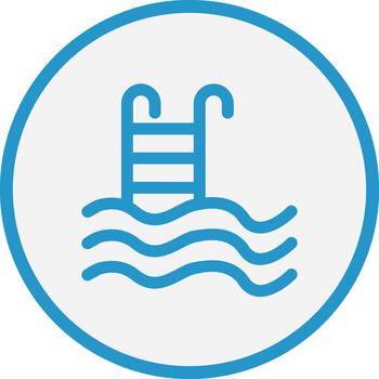 Swimming Pool Outlined Frame Object Icon vector