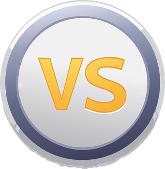 Versus Circle Badge Presentation Design Element Contest Concept Icon Game Competition Symbol vector
