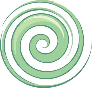 resumen verde espiral diseño elemento aislado en blanco antecedentes vector