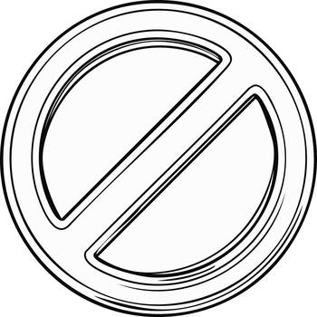 redondo prohibido firmar, restricción símbolo, No firmar, prohibido icono, hacer no firmar, circulo con barra oblicua línea vector