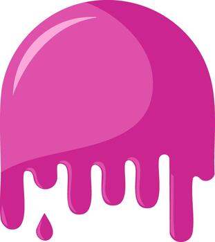 rosado goteo gota, gráfico, con un degradado, estilizado concepto, aislado en blanco vector