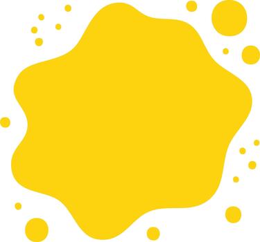 Abstract Yellow Fluid Shape with Circles for Design Elements vector